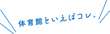 体育館といえばコレ。